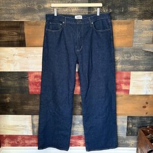 AGOLDE Women Blue High Rise Harper Wide Leg Jeans 32 Fits 38 A9153B-1854